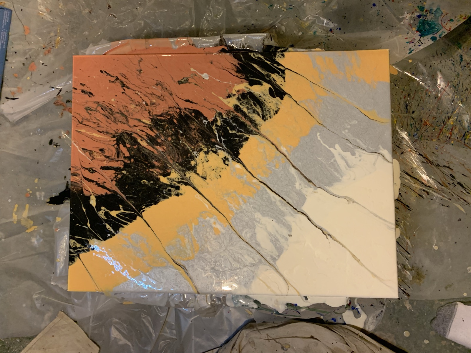 Abstract in Orange & Gold